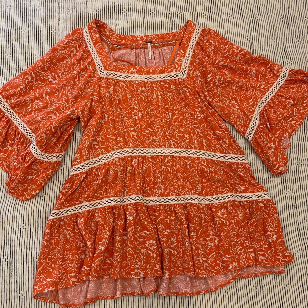 Free People Talk About It floral tunic